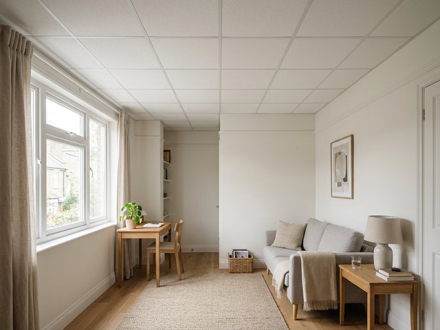 Квартира, 18 м² Квартира с подвесным потолком Армстронг 600×600