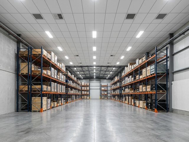 Складское помещение, 300 м² Склад с потолком из плит 600×1200